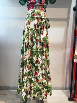 

high quality Elegant Bohemian Summer beach Skirts Women's Charming leaf Print Slim Half Skirt 2019