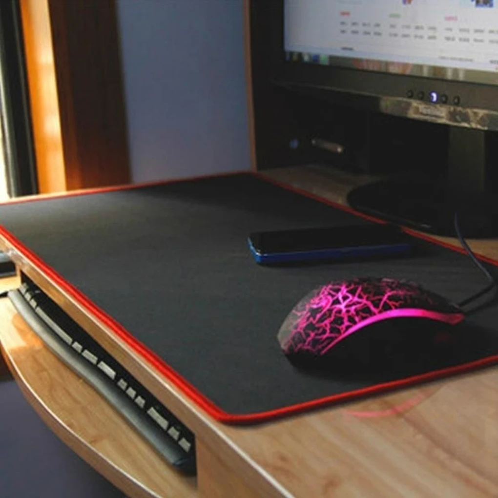 

New Arrival Non Slip Wear Resistant Computer Notebook Soft Edge Seamed Mouse Pad Office Rubber Fabric Mat