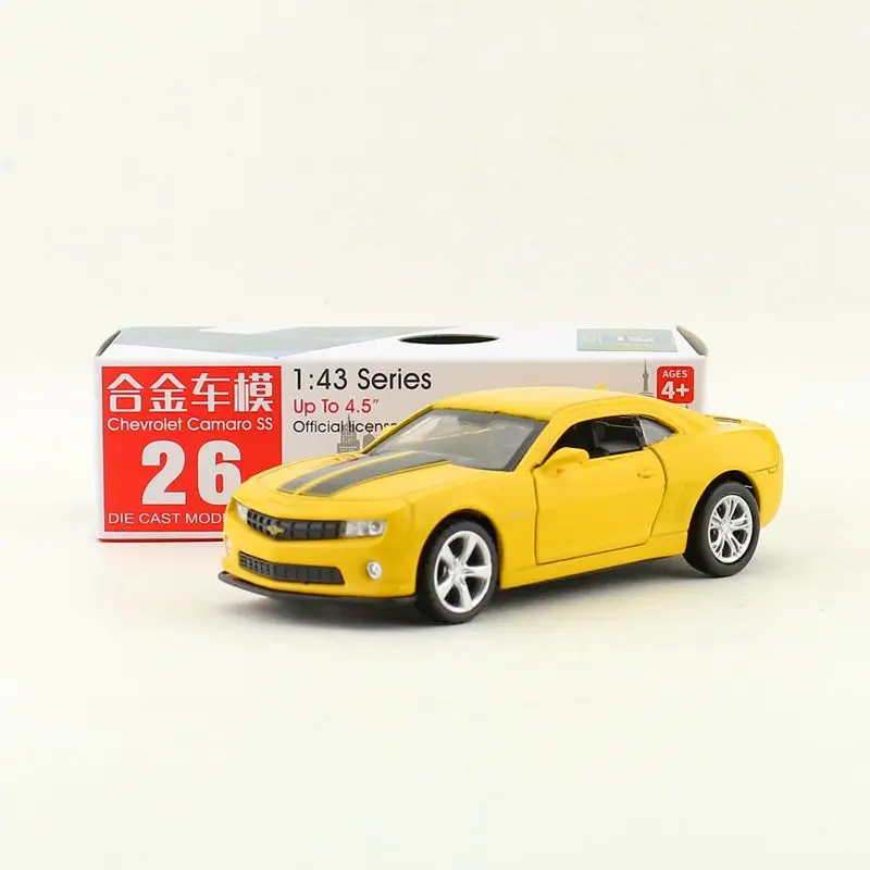 Коробка Подарочная модель, высокая имитация 1:43 сплава оттягивать назад Chevrolet Camaro модели автомобилей, оригинальная упаковка, игрушек