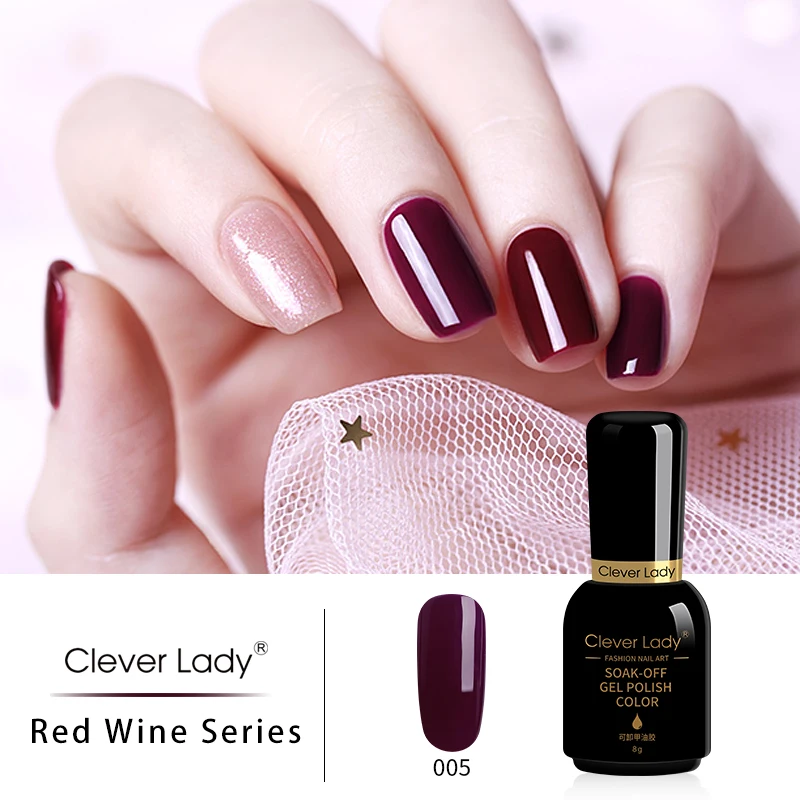 Clever Lady red wine series gel nail polish uv color gel varnish gel