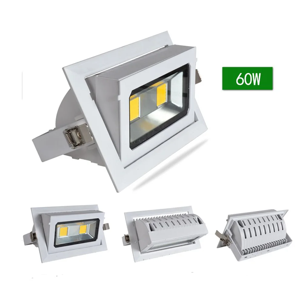 

High Quality Bridgelux LED Square Downlight 20w 40w 60w LED Spot lamp Dimming Ceiling Lamp light 110v 220v