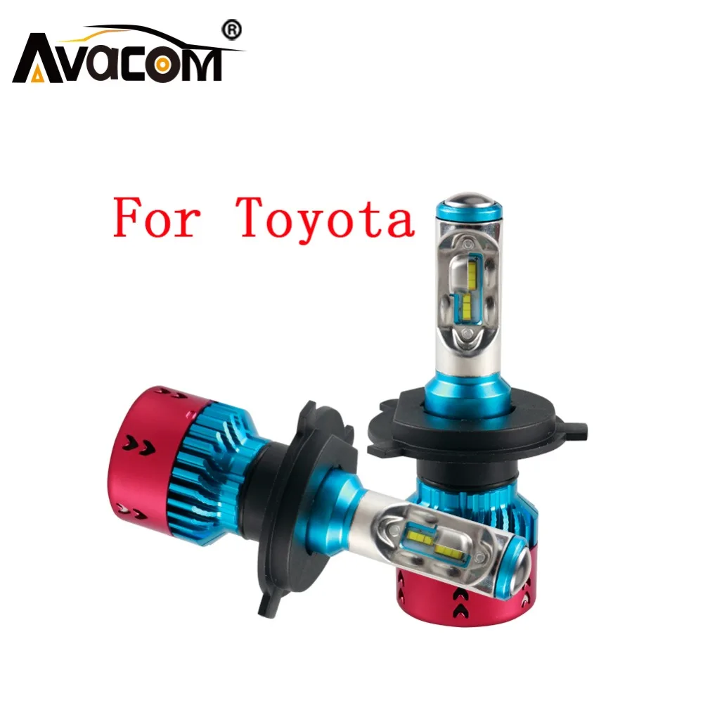 Автомобильные мини лампы Avacom, 2 шт., 12 В, 6500 К, светодиодный, H1, H4, H7, H11, 9005, 9006, H15, лампы для Toyota Corolla/Camry/Rav4/Echo/Prius/Sienna/Venza