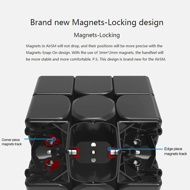D-fantix Кубик рубика Ган 356 Air SM Магнитная Скоростной куб Профессиональный 3x3x3 Гладкий твист магический куб головоломки Непоседа игрушки для конкурса