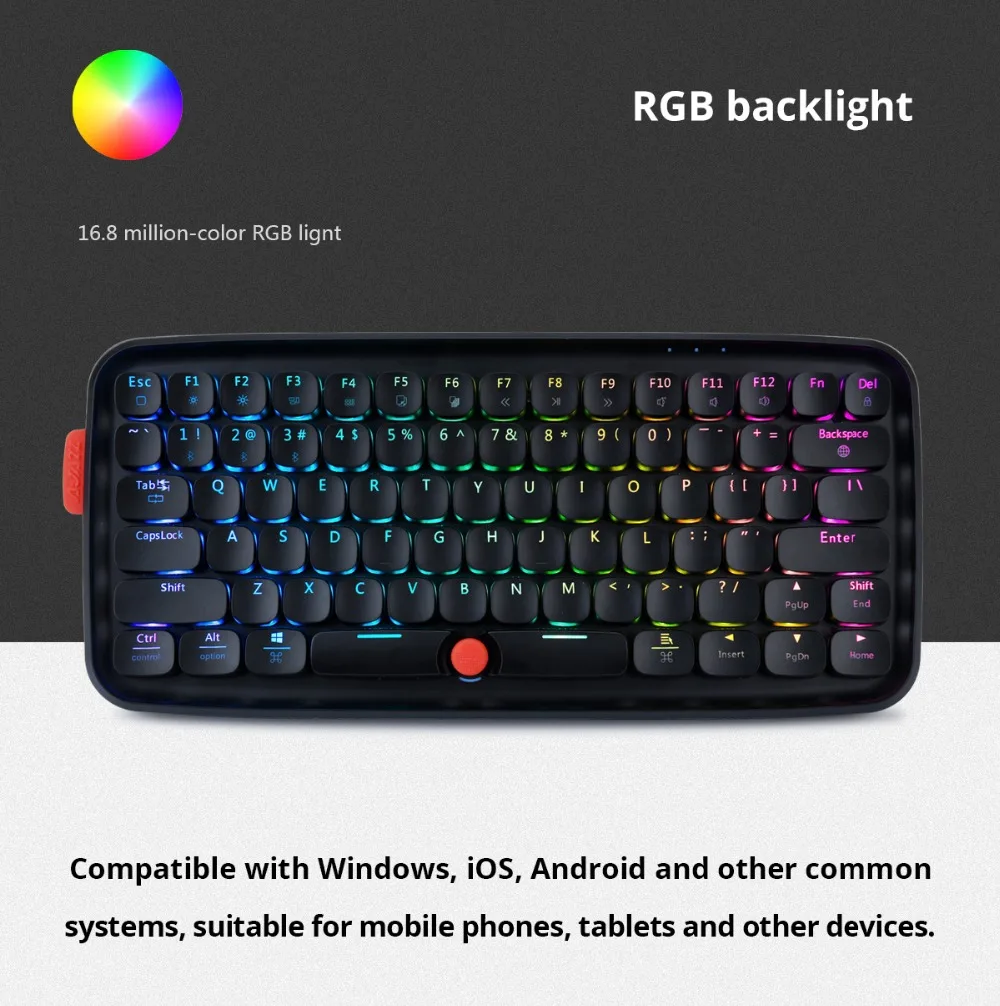 Ajazz ZERO Bluetooth Dual-mode Mechanical Keyboard 79-key RGB light Gaming Keyboard Support WindowsMac (4)