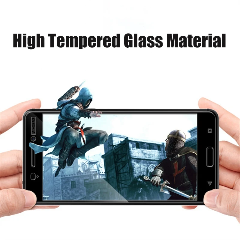Hisomone 9H Tempered Glass For Nokia 6 2017 5 3 8 7 Screen Protector Anti Shatter Glass For Nokia 5 7 8 3 6 2017 Film