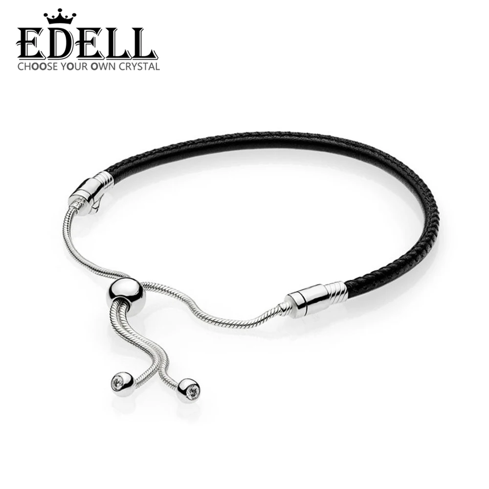

EDELL 100% 925 Sterling silver 1:1 Original Authentic 597225CBK MOMENTS Charm Basic Bracelet Suitable DIY Beaded Women Jewelry