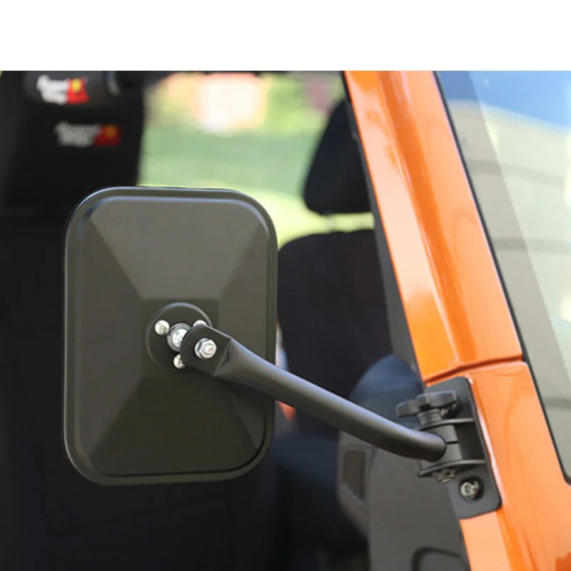 Одна пара Зеркальные прямоугольные зеркала для Jeep Wrangler 1997 2018 TJ JK JKU