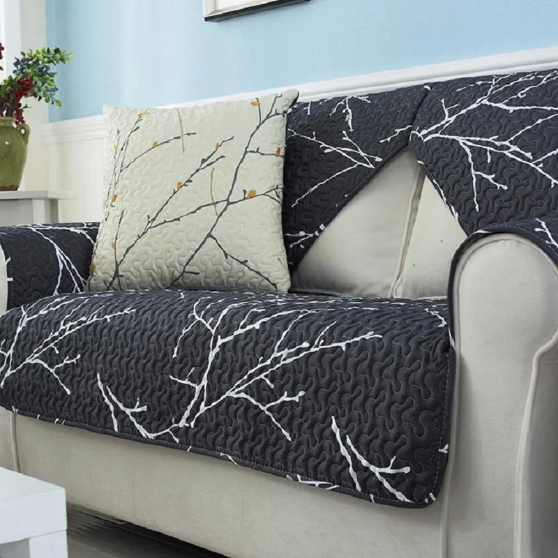cheap Single double seate1 piece Sofa Cover Plant Printing Soft Modern Slip Resistant Sofa Slipcover Seat Couch Cover for living Room