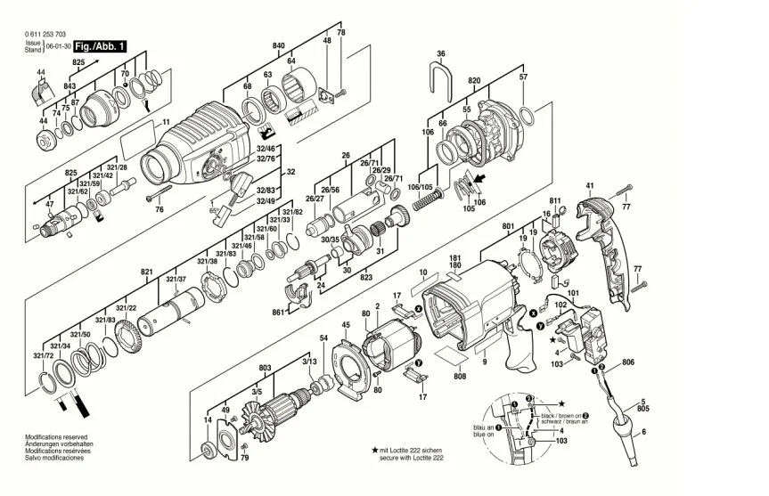 GBH 2-26 DRE арматура 6 зубьев аксессуары для электроинструмента Замена для bosch gbh2-26DRE ротора двигателя Высокое качество части машины