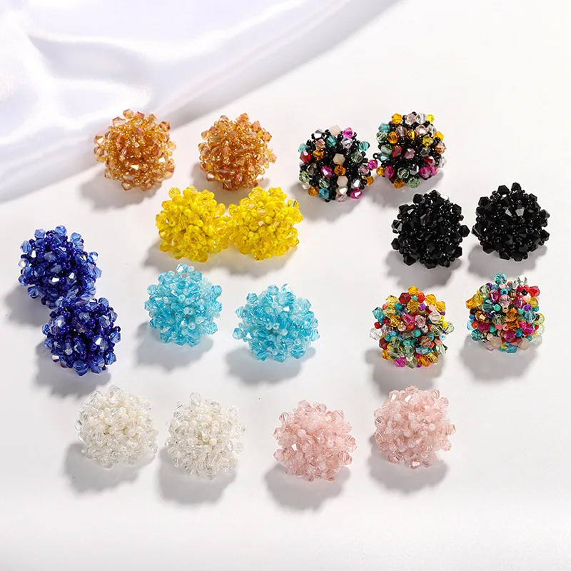 

MESTILO 2019 Bohemia Fashion Women Jewelry Colorful Acrylic Beads Stud Earrings For Girls Ethnic Resin Earrings Jewelry Gifts