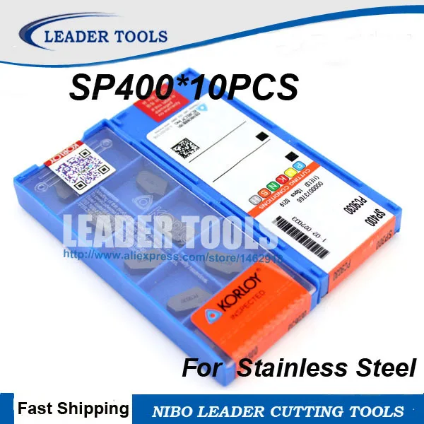 

SP400 PC9030 *10pcs Parting off carbide inserts,4.0mm Parting off Plates for SPB Parting Blade,Tips for Stainless Steel
