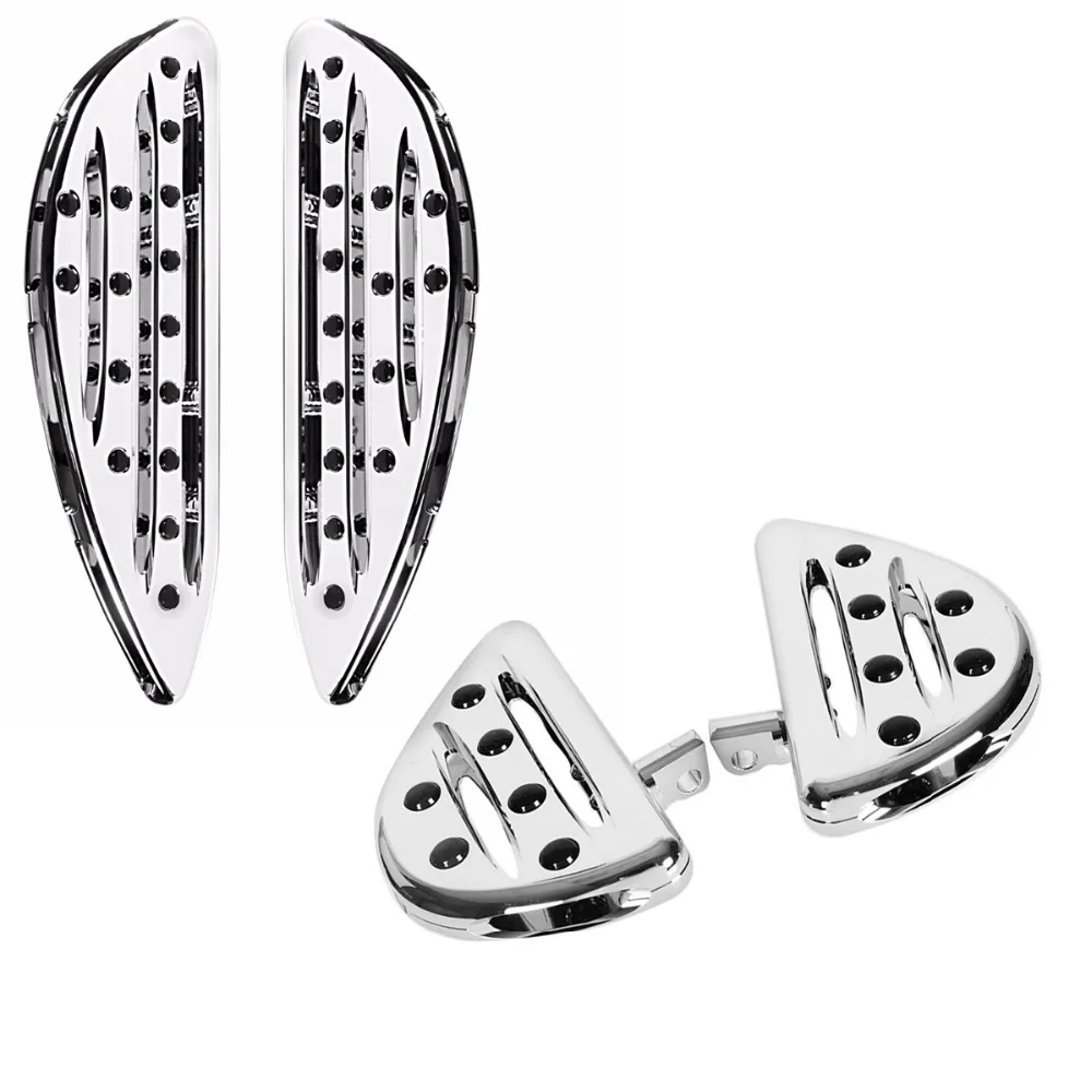 

Motorcycle Foot Pegs Chrome CNC Edge Cut Male Foot peg Driver Stretched Floorboards For Harley Touring Street Glide Dyna