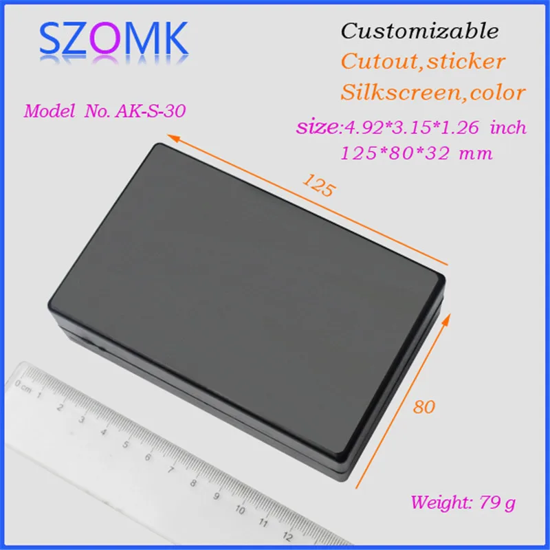 

1 piece, abs plastic box 125*80*32mm plastic project boxes electric junction box hot selling plastic instrument project box