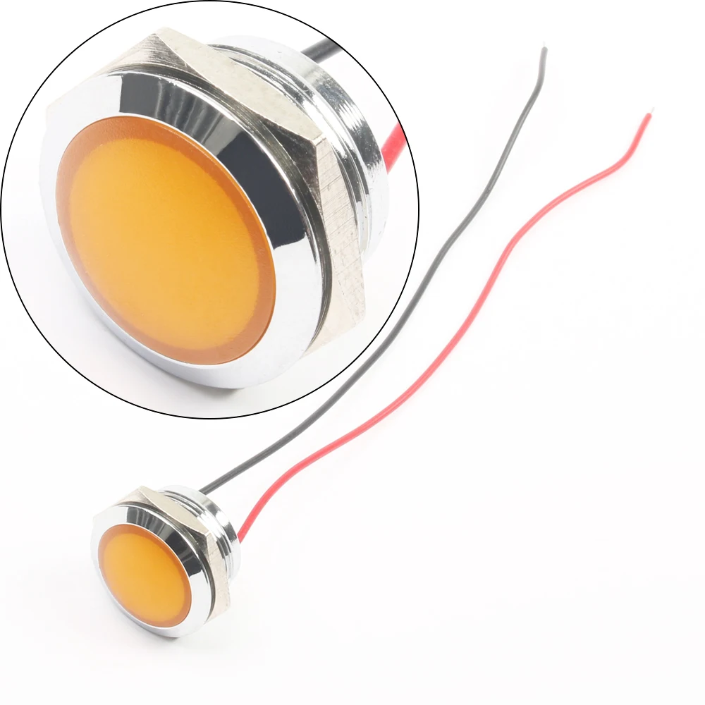 Светодиодный металлический индикатор светильник 19 мм водонепроницаемый сигнальный светильник 3 в 6 в 12 В 24 В 220 В винт подключения красный желтый синий белый 19ZSD. QX. X