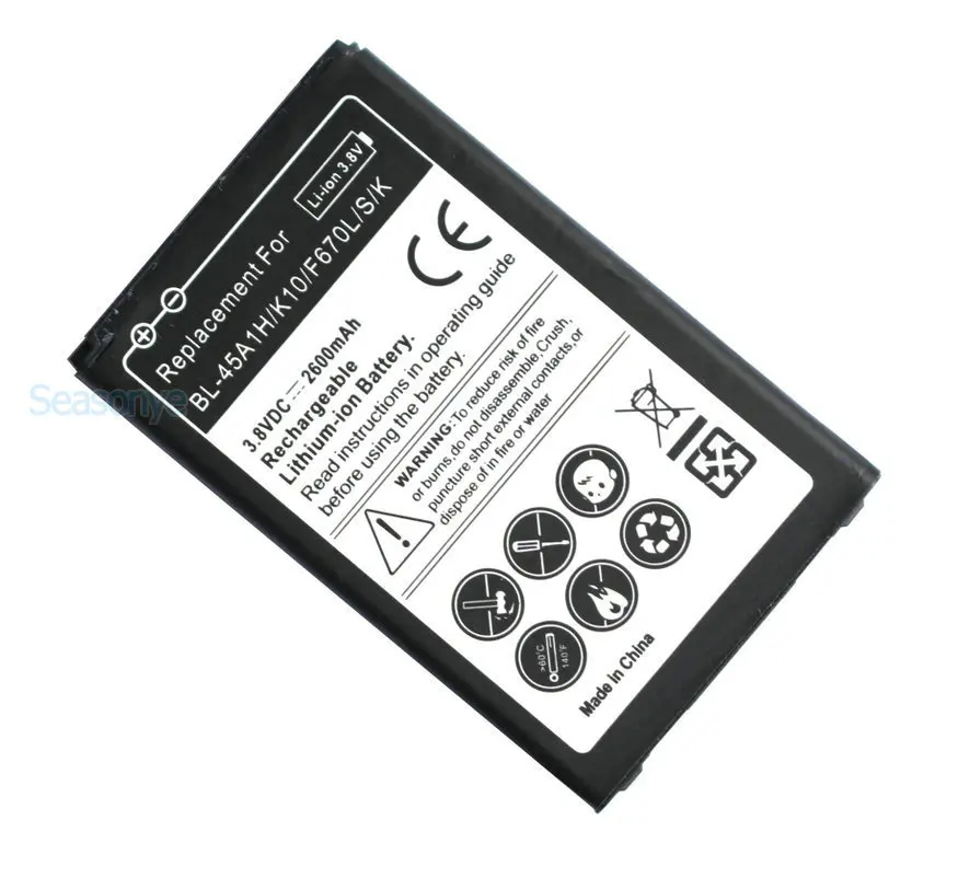 Seasonye 2600mAh BL 45A1H / BL45A1H запасная батарея для LG K10 F670L F670K F670S F670 K420N LTE Q10 K420 + код