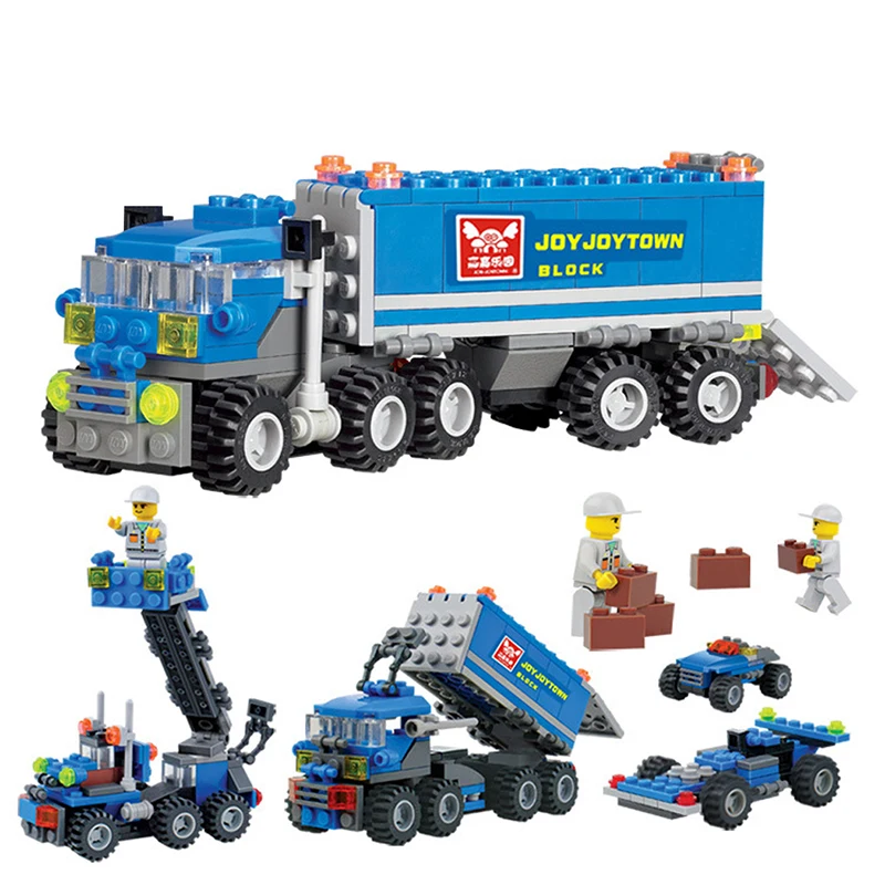 163pcs Toy Block Plastic Building Blocks Kids Educational Toys Children Dumper Truck DIY Kids Intelligent Baby Toys baby-building-blocks