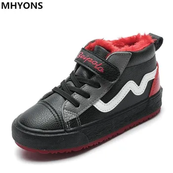 

MHYONS 2018 Winter Children Shoes Genuine Leather Waterproof Martin Boots Kids Snow Boots Boys Boots Fashion Sneakers 8701