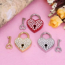 Baby Safe блокировки бриллиантами Винтаж старые антикварные Стиль Мини архаизмы замки ключ замок с ключом