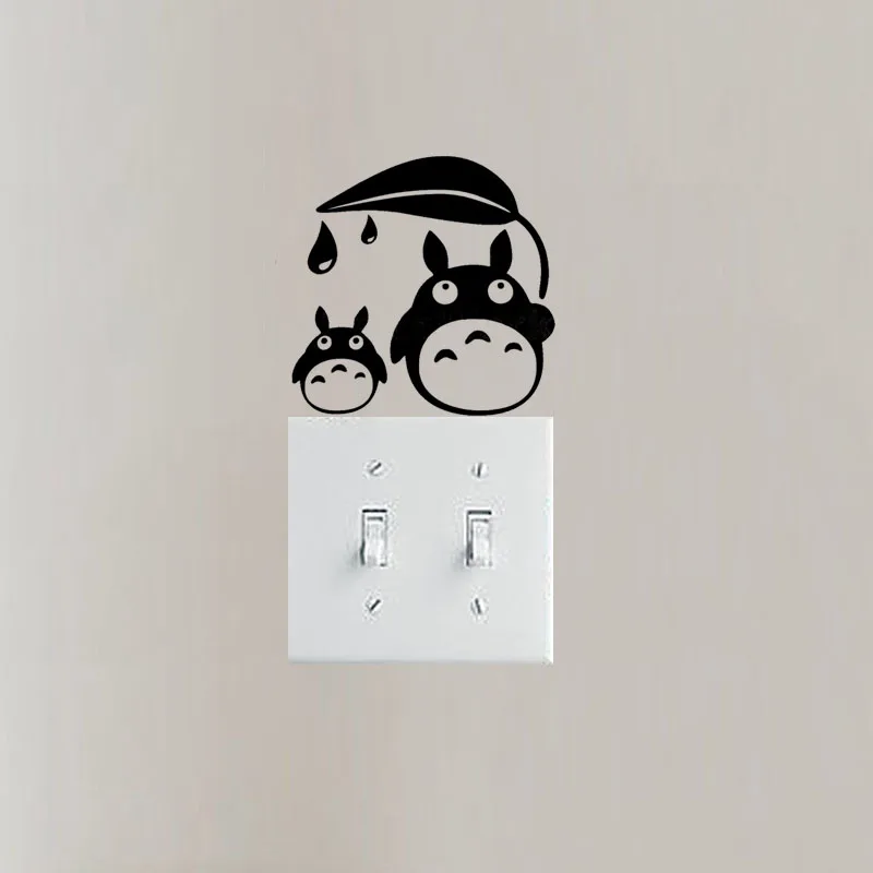 

ILOKY 3d wall stickers for kids rooms cartoon Totoro decorative wall stickers bedroom home decor stickers decoration for room