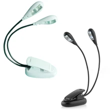 Гибкая 2 Двойные руки Кемпинг походная лампа лампочка для чтения книг клип на светодиодный светильник для чтения книг Кемпинг походная лампа