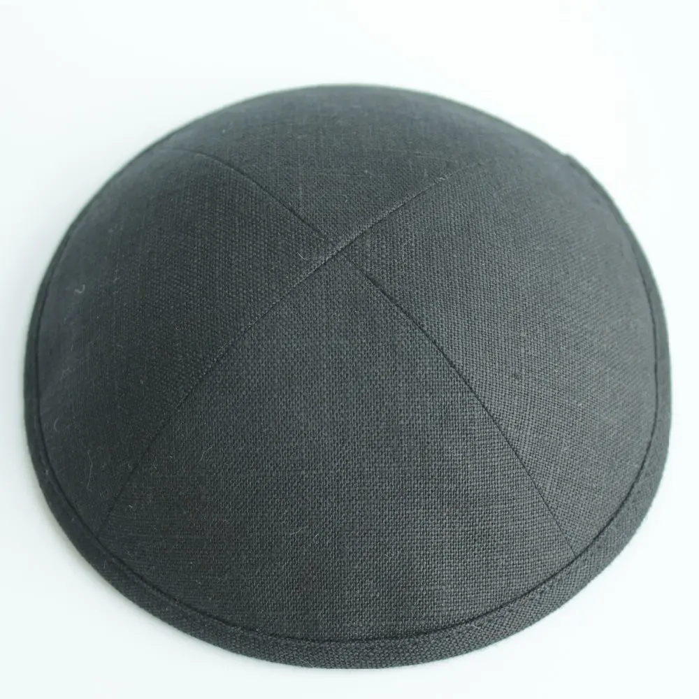 

Linen kippot Jewish Yarmulke Kippah Kippot 17cm skull caps for event with embroidery