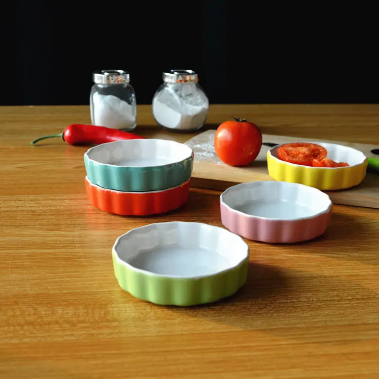 100 ml color ceramic dish and plate oven and microware safe plate snacks dish tableware candy