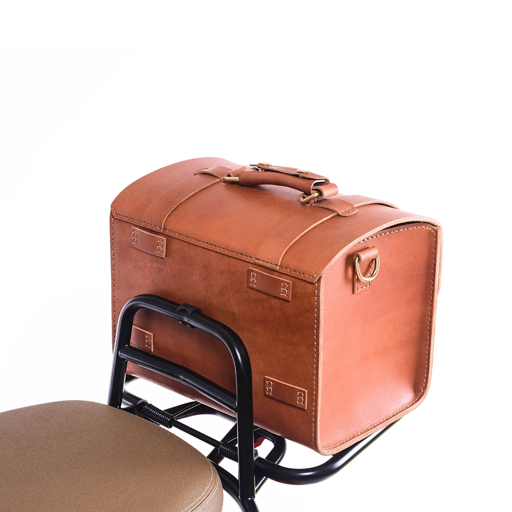 Новинка кожа изысканный ремесло для всех Vespa Классический мягкий топ коробка сумка для хранения багажа
