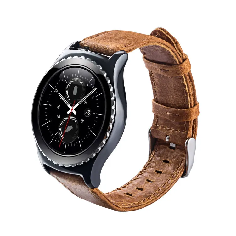 22 мм длина браслета для samsung Galaxy watch 46mm Ременная Передача s3 Frontier из кожи Крейзи браслет huawei часы GT ремень Grea S 3 46 мм
