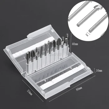 

10pcs HSS Router Wood Milling Cutter Bits Fits Rotary Tool Set 1/8" 3mm DIY Tool S04 Wholesale&DropShip