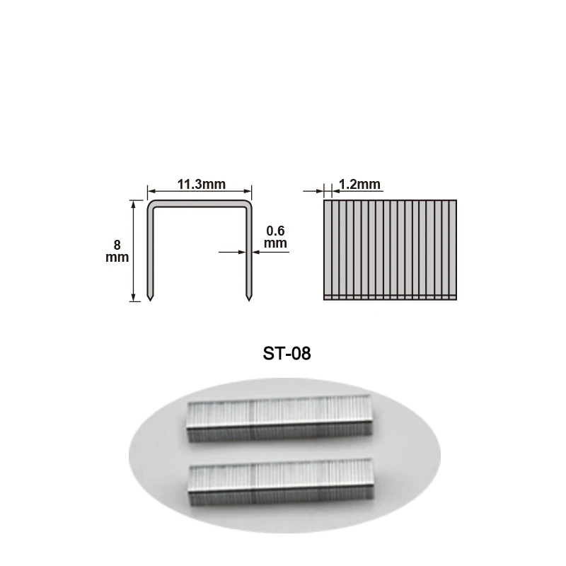 U-образные скобы армирующие гвозди для степлера деревянная мебель деревообрабатывающие аксессуары - Цвет: ST-08