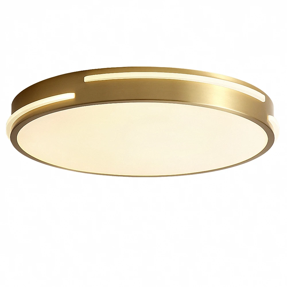 

Copper Ceiling Lights Nordic style lamparas led Round table lamps for bedroom LED Simple style luminaria living room lights