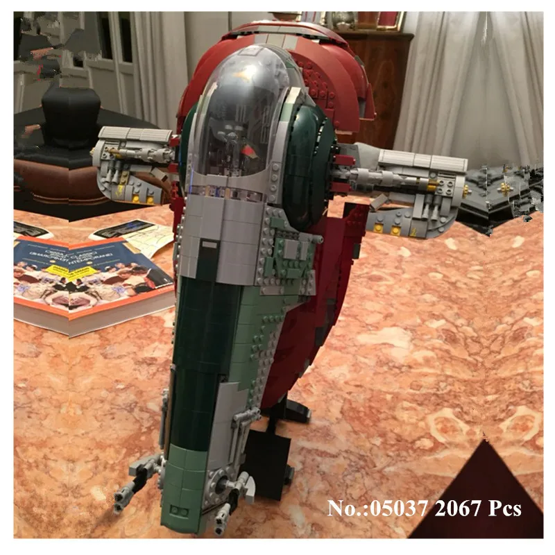 H HXY 05037 Star 2067pcs Series Wars UCS Slave I Slave NO 1 Model Building lepin