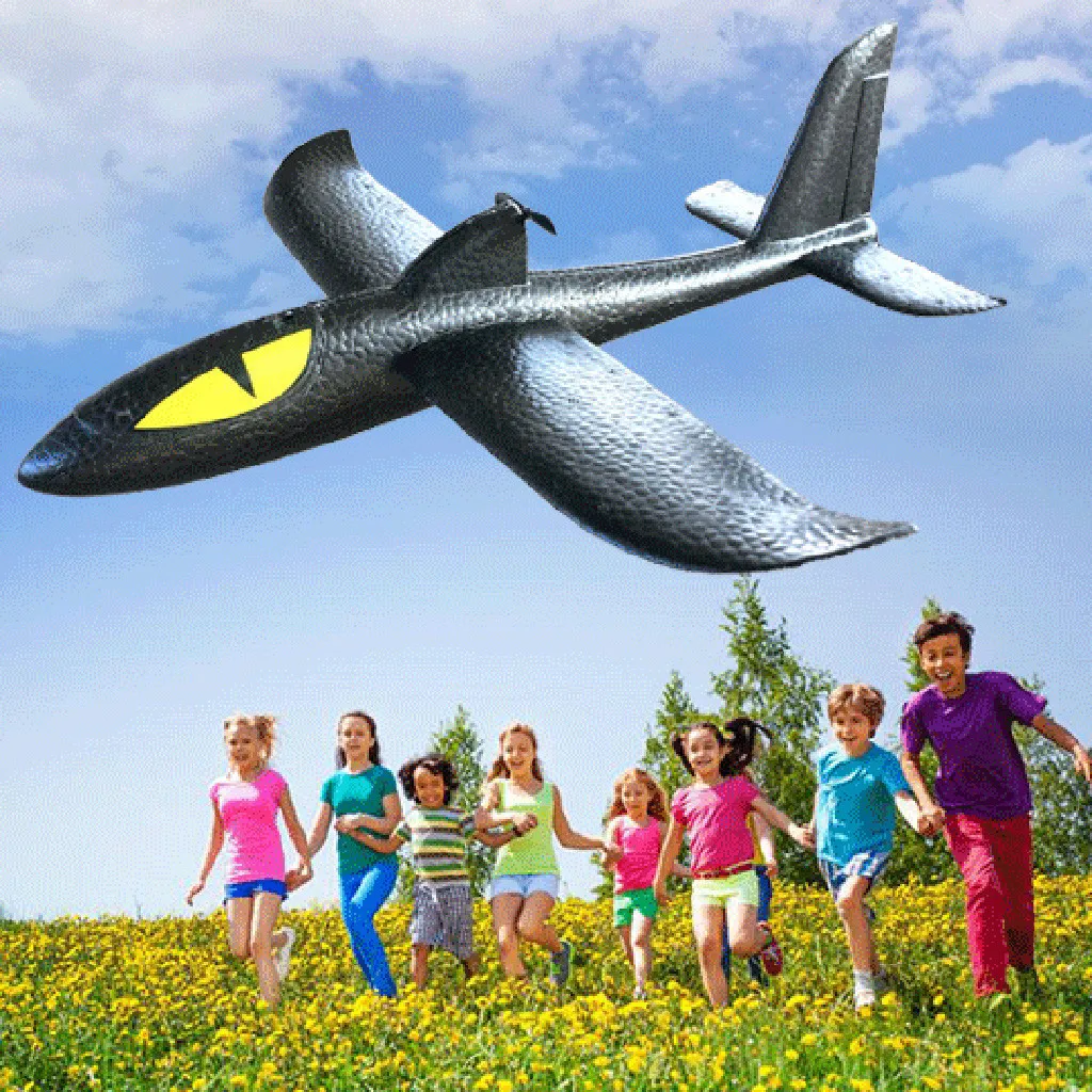2019 LED Light Foam Hand Throw Airplane Launch Glider Flying Plane Kids Toy Gift