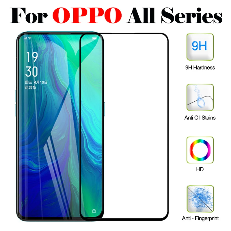

Protective Glass For Oppo F11 F9 Pro F7 F5 Screen Protector Full Cover On Reno 10x zoom 5G F 5 7 9 11 Tempered Glas Protect Film