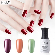 HNM 8 мл Гель-лак летний светодиодный Полупостоянный 12 цветов база верхнее покрытие грунтовка гель лак штамповка живопись