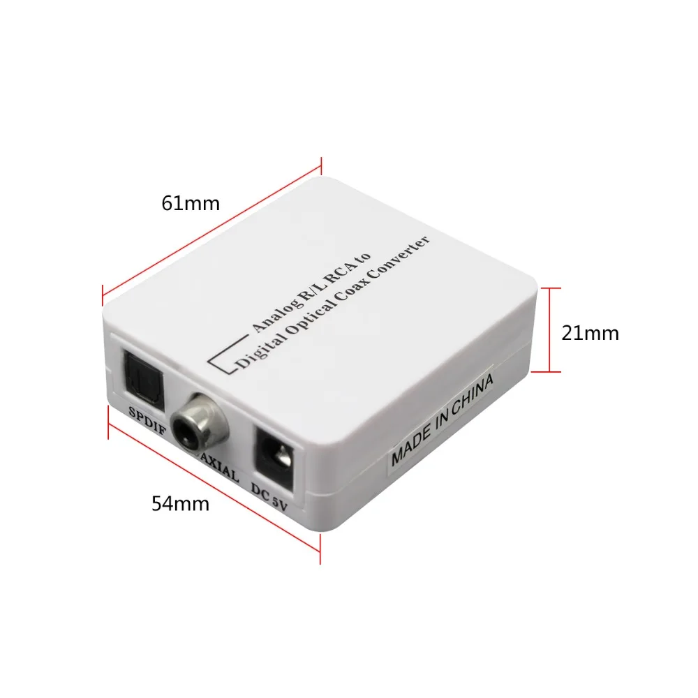Wiistar аналоговый в цифровой аудио конвертер L/R SPDIF коаксиальный RCA адаптер|Кабели
