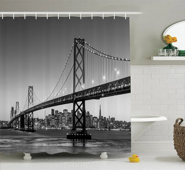 San Francisco Bay Bridge Californie USA Touristique Rideau De Douche ... San Francisco Bay Bridge Californie USA Touristique Rideau De Douche ...