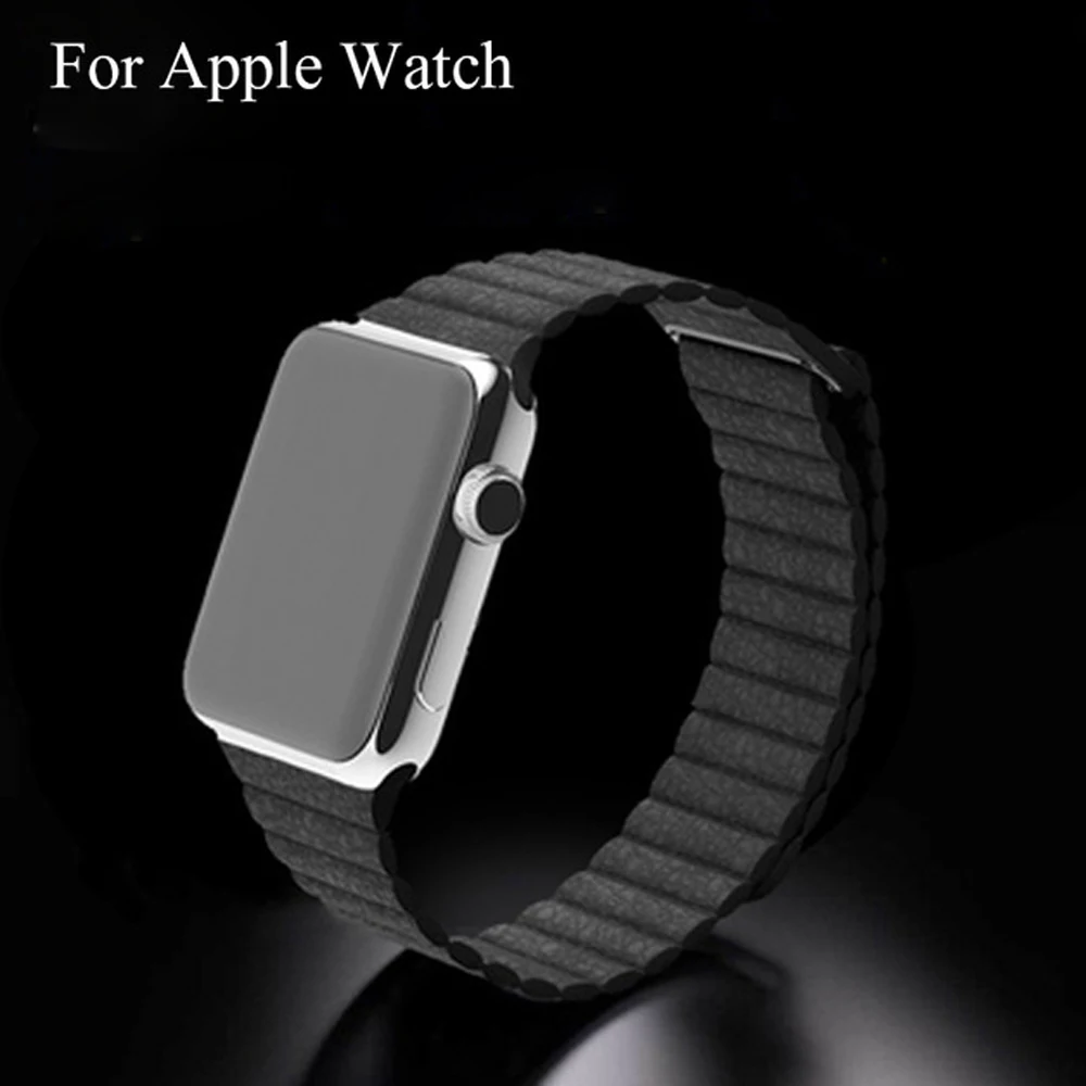 2017 38/42mm Leather Adjustable Closure watch Band Strap for