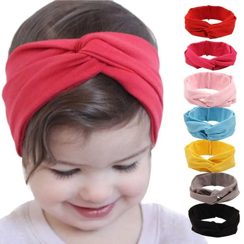 Children Turban Twist Headband Head Wrap Knotted Soft Hairband Band 1