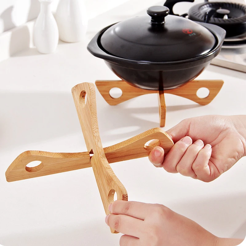 

1PC Bamboo Heat Resistant Pan Mats Removable Pot Mat Holder Kitchen Cooking Insulation Pad Bowl Cup Coasters pn0