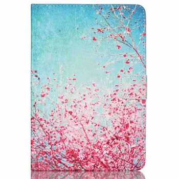 

Foldable PU Leather Pad Cover With Red Tree Pattern Style For iPad mini 1 Mini 2 Mini 3