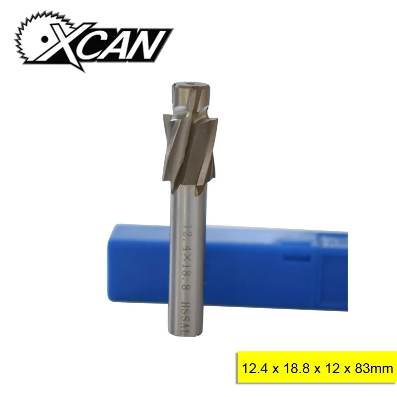 XCAN 1pcs 4 Flute M12.4 Metric HSS Counterbore End Mill Milling Cutter