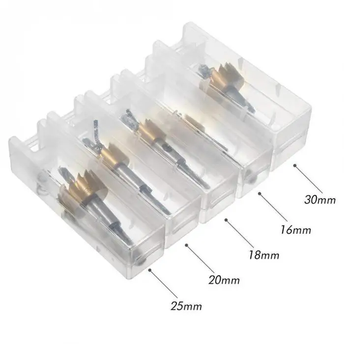 5 шт. HSS Набор отверстий, Высокоскоростная сталь HSS Сверло для металл, дерево, пластик доска 16 мм-30 мм ALI88