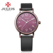 2017 JULIUS Quartz Brand Lady Watches Women Luxury Antique Square Leather Dress Wrist Women watch Relogio Feminino Montre