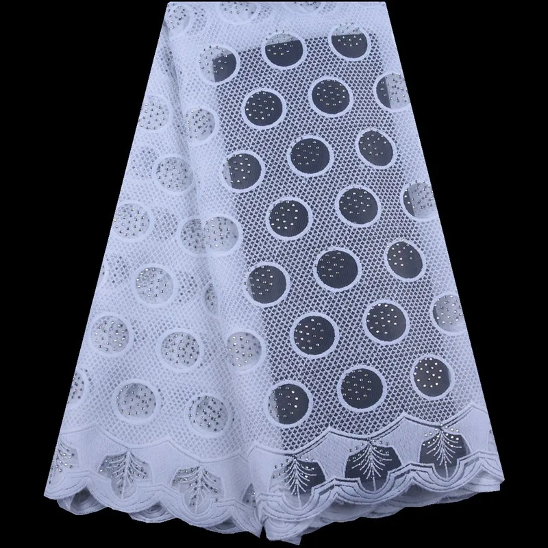 

White Transparent Milk Silk Lace With Rhinestones French Net Lace Fabric 2019 Latest African Cord Lace Fabric For Dresses S1582