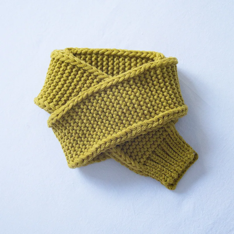 Kids Baby Scarf Girl Winter Warmer Scraf Children Wool Knitted Scarves Girls Boys Solid Warm Neck Scarves Soft Bufanda Bebe