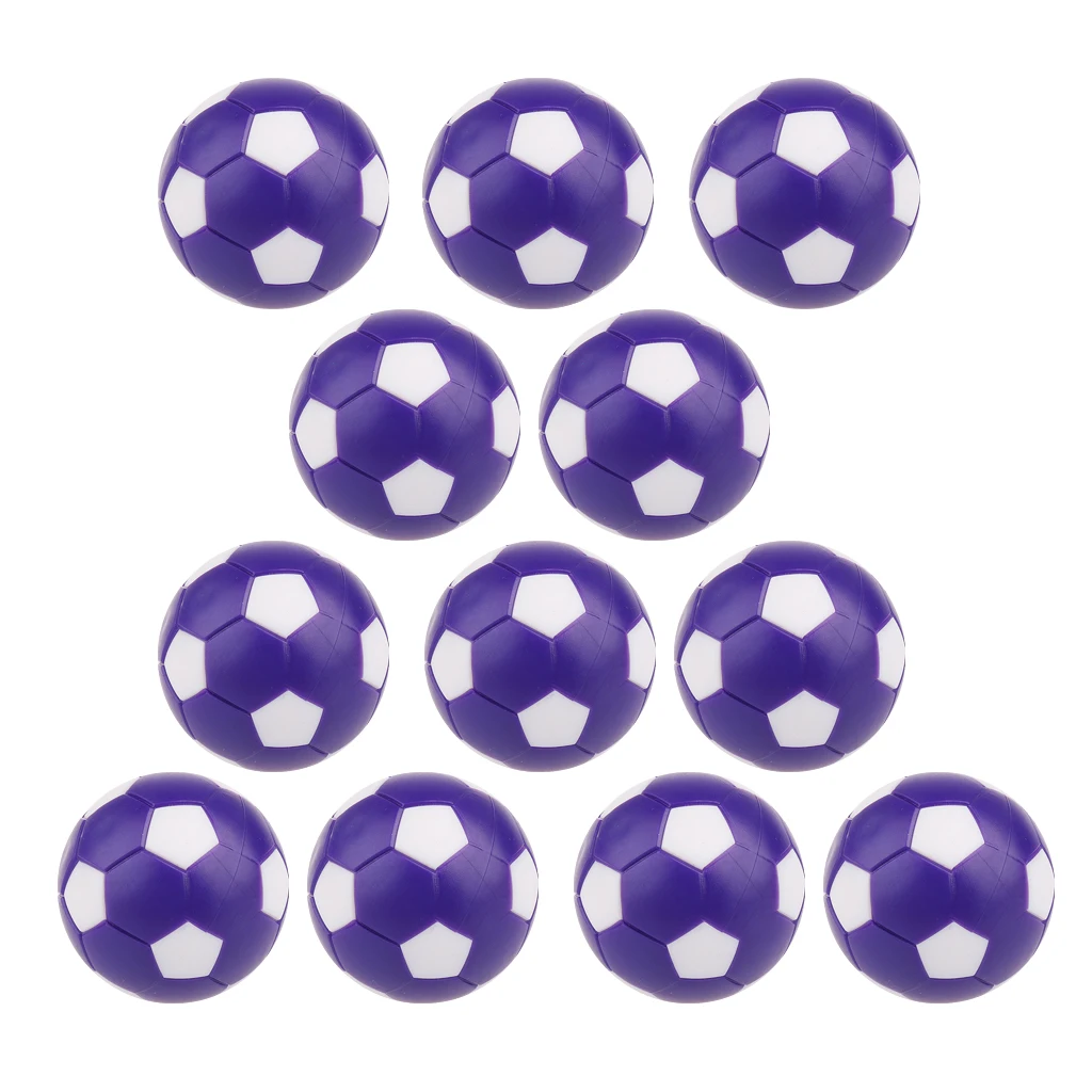 12 шт. ABS Foosball настольный футбол футбольный мяч настольные Мячи Пластиковые Футбольные s для стола спортивные подарки круглые домашние игры 36 мм - Цвет: Purple