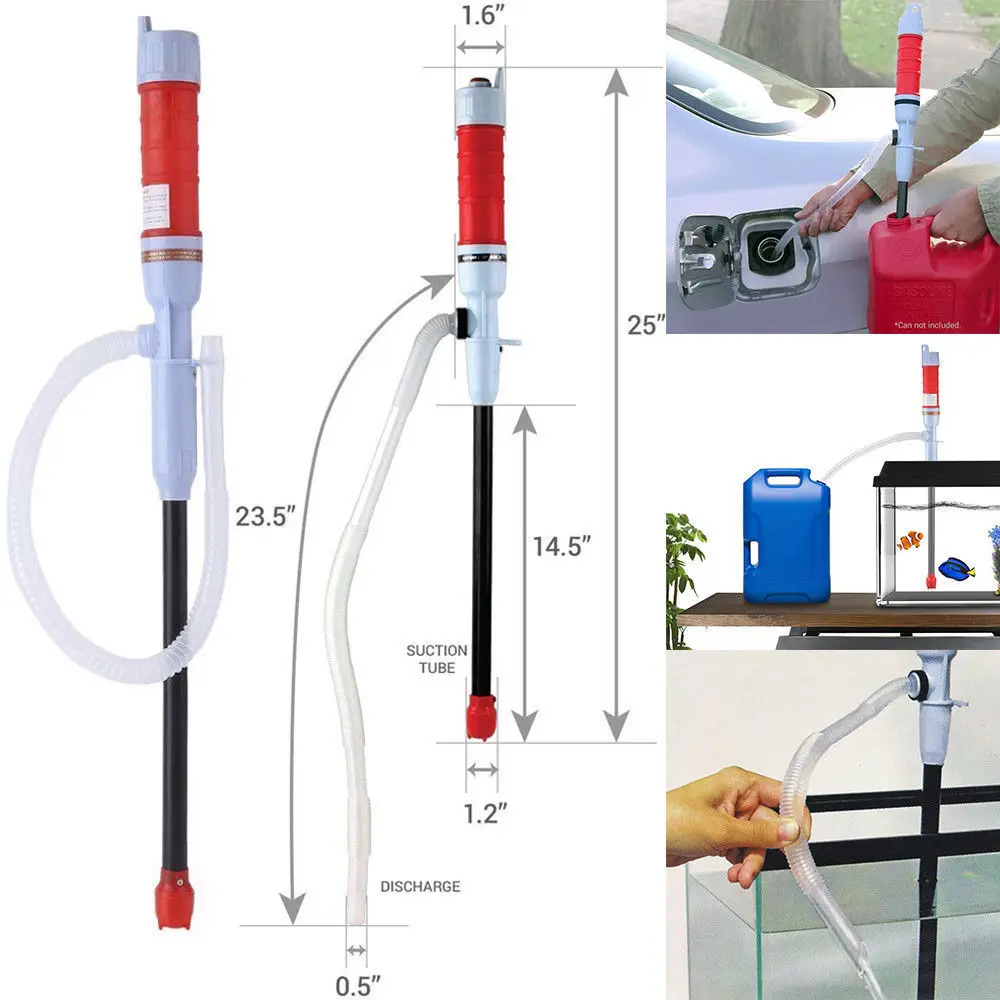 

Portable Autos Diesel Fuel Solvent Water Electric Battery Syphon Pump 7.5 Litres