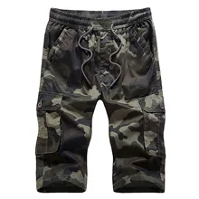 Летние камуфляжные повседневные шорты для мужчин размера плюс, Свободные Комбинезоны, шорты, Мужская одежда, тонкие прямые джинсы, мужская одежда