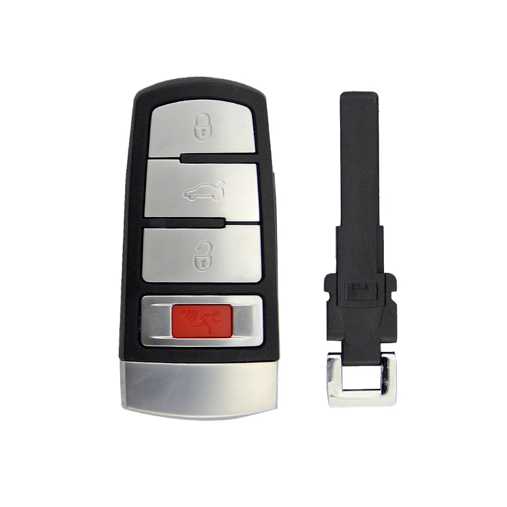 OkeyTech стиль 3+ 1 кнопки смарт-ключа автомобиля оболочки для VWW VOLKSWAGEN Magotan Passat CC дистанционного смарт-карты брелок с ключом